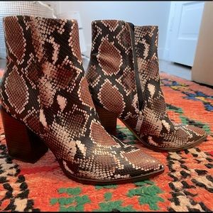 Nine West Snake Skin ankle boots